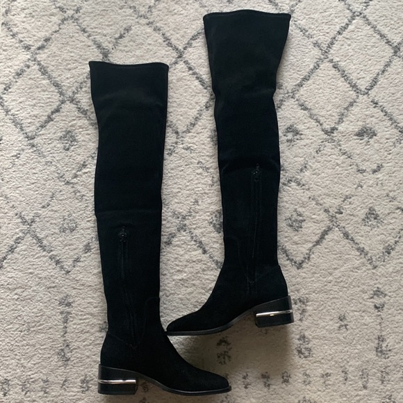 NWOT PAIGE Jacey Over the Knee Suede Boots - Picture 2 of 4
